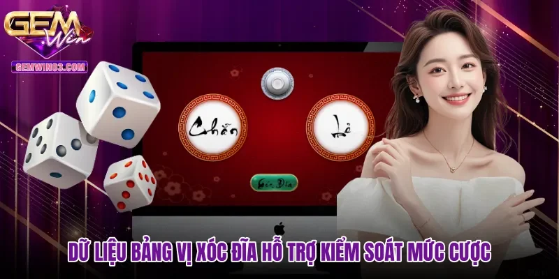 Dữ liệu bảng vị xóc đĩa hỗ trợ kiểm soát mức cược