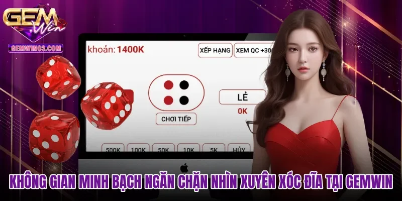 Không gian minh bạch ngăn chặn nhìn xuyên xóc đĩa tại Gemwin