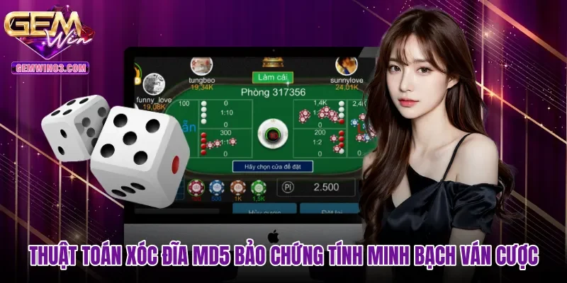 Thuật toán Xóc đĩa MD5 bảo chứng tính minh bạch ván cược